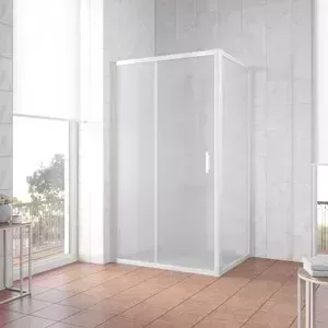 Душевой уголок Vegas Glass ZP+ZPV 130*100 01 10 профиль белый, стекло сатин