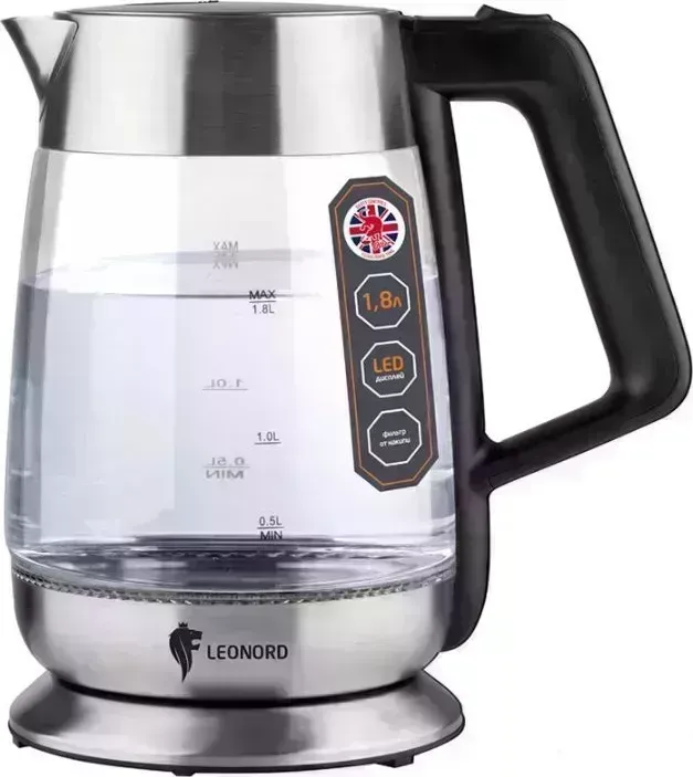 Чайник электрический LEOНОРД LE- 1508 (1,8 л) стекло, пластик 104866