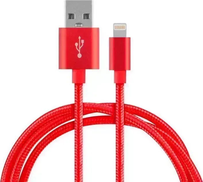 Кабель ENERGY ET-26 USB/Lightning, цвет - красный 104104