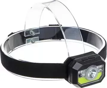 Фонарь ЕРМАК на голову, сенсорный, XPE COB LED, 11 режимов, 1000мАч, USB кабель, 6х4,5х3см, пластик 221-072