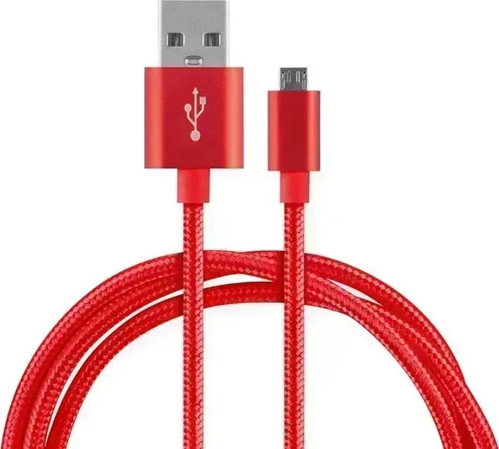 Кабель ENERGY ET-26 USB/MicroUSB, цвет - красный 104105