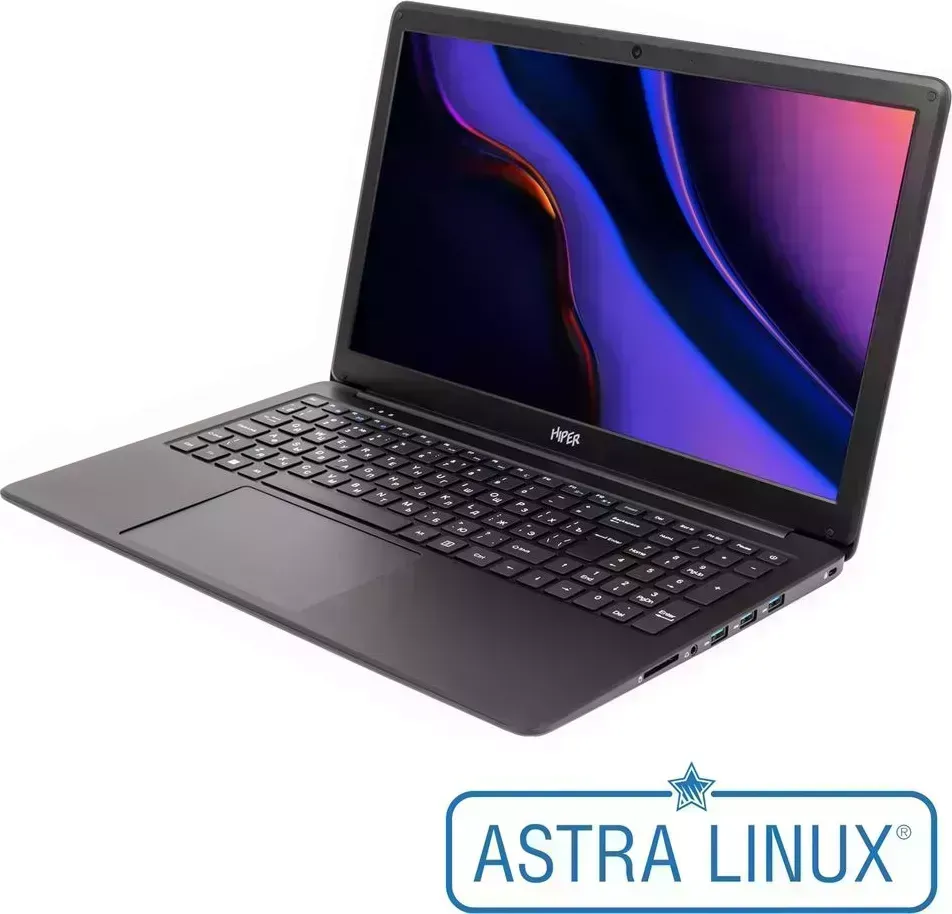 Ноутбук HIPER WORKBOOK N15RP, 15.6", IPS, AMD RYZEN 3 3250U 2.6ГГц, 8ГБ, 256ГБ SSD, AMD RADEON , LINUX ASTRA, черный [N15RP93AS]