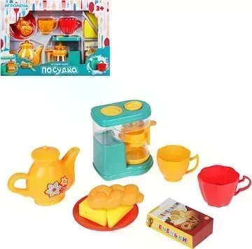 Игровой набор ИГРОЛЕНД 294-129 Посудка, пластик, 9-11 пр., 35х24х7 см, 4 дизайна Игрушка 4