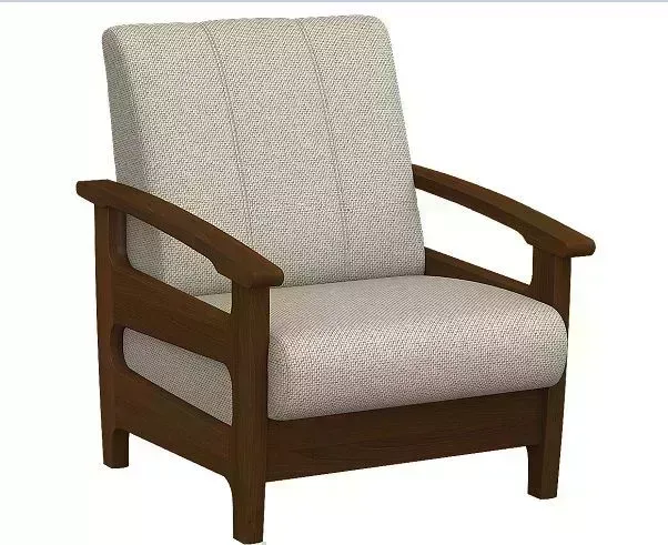 Кресло ЭЛЕГИЯ "Омега" (SCANDINAVIA SWEDISH BEIGE,SCANDINAVIA SWEDISH BEIGE,Орех (Лак))