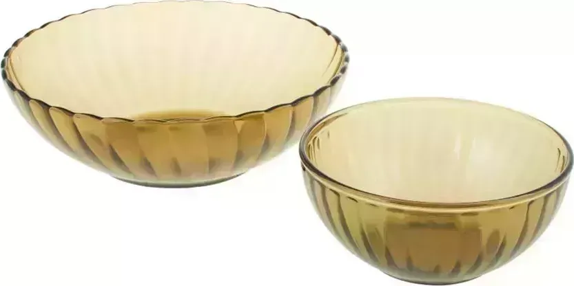 Набор салатников GLASS INK Elica 8шт дымка 62108