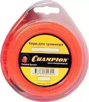 Леска триммерная CHAMPION C5055 - корд трим. Square Twist DUO 2.0мм *15м (витой квадрат) для триммера -