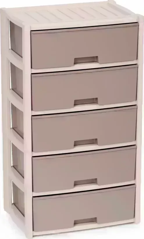 Комод АЛЬТЕРНАТИВА М8760 "Колорит" 5-ти секцион. широкий (бежевый)