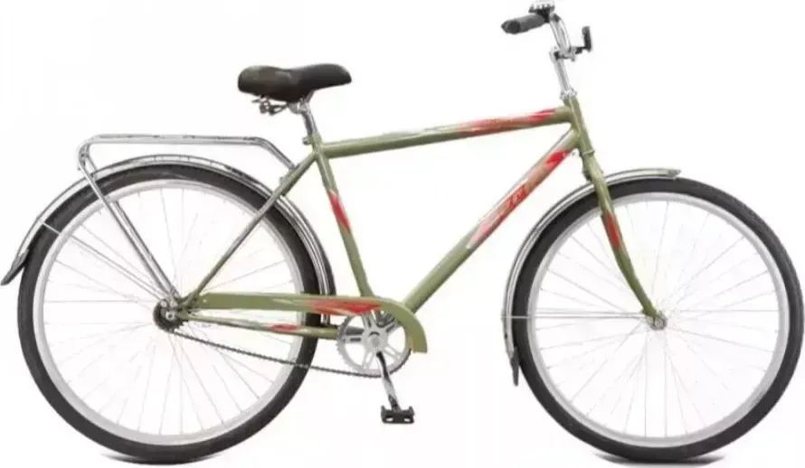 Велосипед STELS Вояж Gent 28" Z010 LU084621 LU091390 20" Светло-зелёный 2022 +корзина