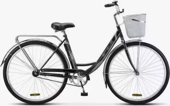 Велосипед STELS Navigator-345 28" Z010 LU085343 LU093739 20" Чёрный 2022 + корзина