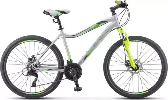 Велосипед STELS Miss-5000 MD 26" V020 LU096322 LU089359 16" Серебристый/салатовый 2021