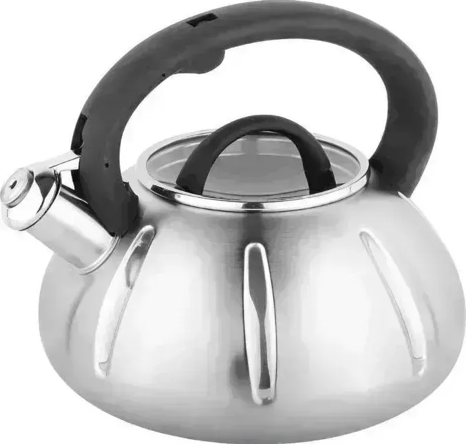 Чайник BOHMANN BH - 9918 B/ 3,0 л./ черный цвет/ Стеклянная, цветная крышка /(х12) чайник со свистком BH - B/