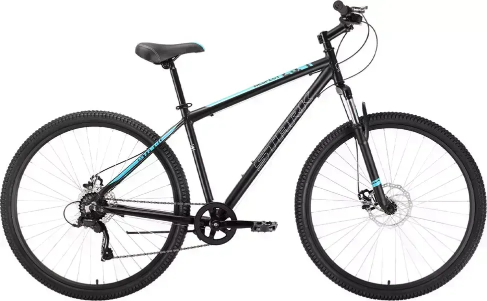 Велосипед STARK Respect 29.1 D Microshift черный/синий 20" HQ-0009736