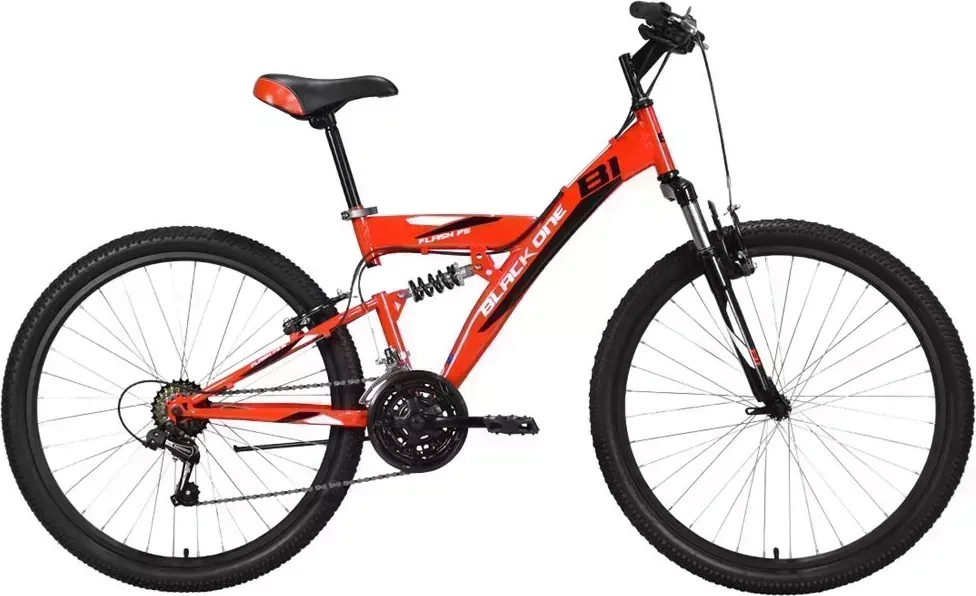Велосипед BLACK ONE Flash FS 26 красный/черный/белый 16" HQ-0010491 FS 26