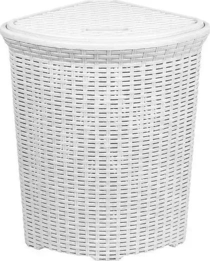 Корзина VIOLET "Ротанг" 60л угловая (белый) 235006