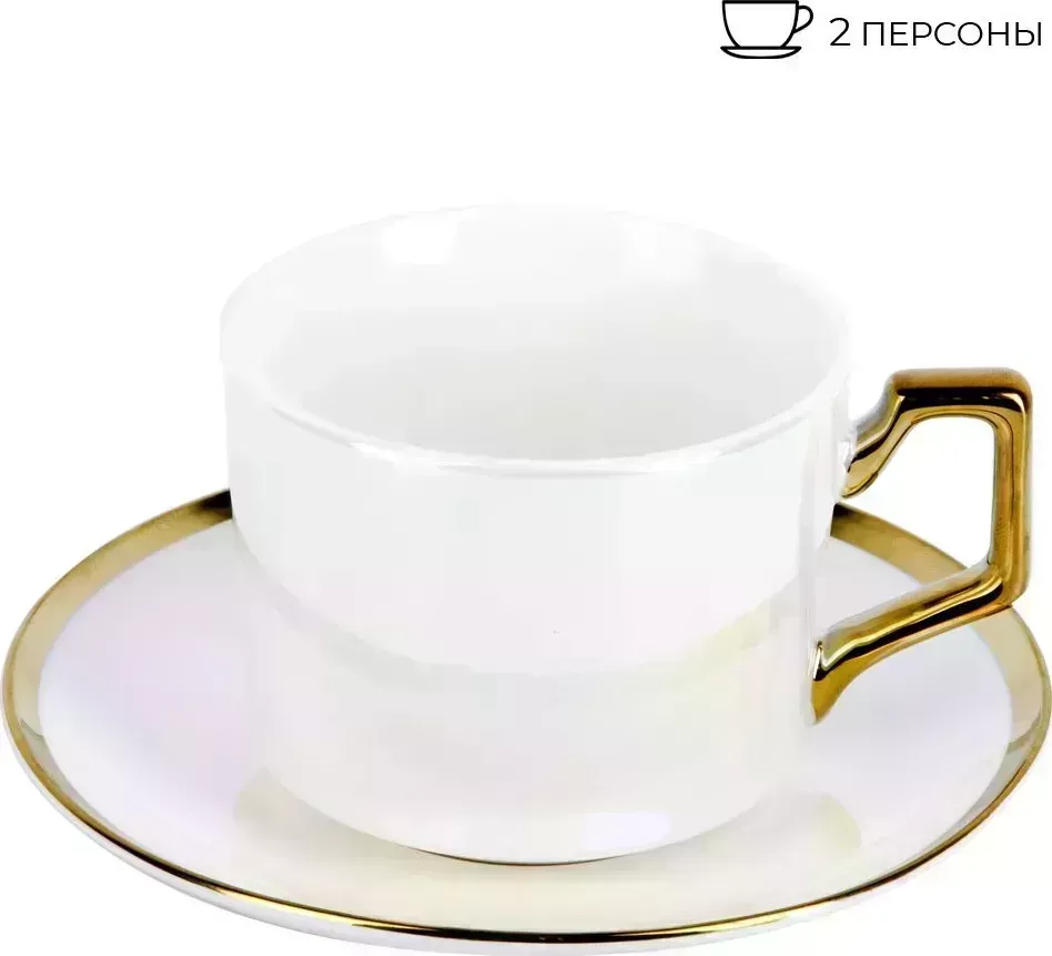 Чайный набор NOUVELLE HOME 4пр. "Pearl" (2 персоны) v=200мл. (подарочная упаковка) 1930012