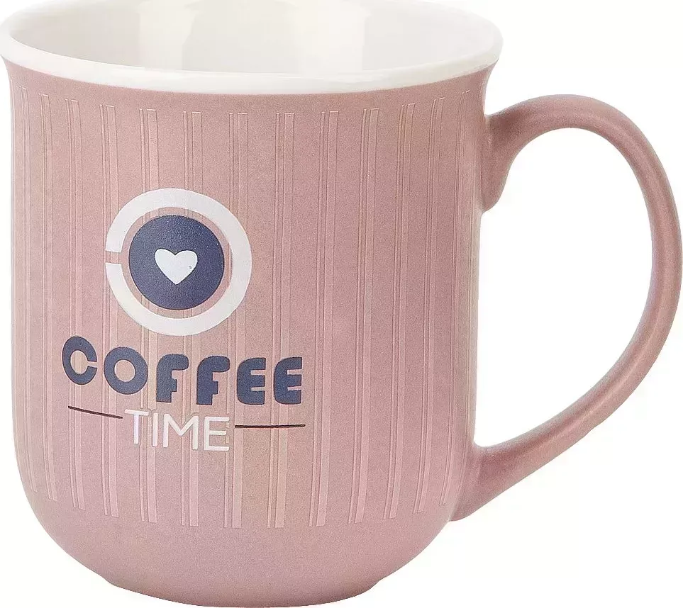 Кружка NOUVELLE HOME фарфоровая "Coffee Time" v=380 мл (min12) (транспортная упаковка) 2410060-4
