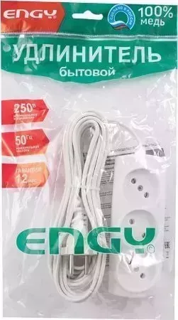 Удлинитель ENGY "Гранд" 10м/3роз. с заземлением (ПВС 3х0,75) черный (186737)