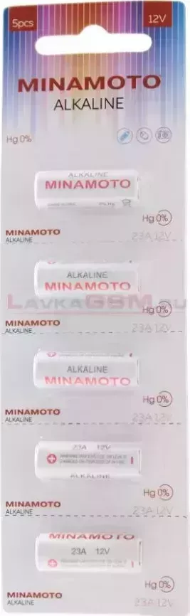 Батарейки MINAMOTO 23AE/5BL 0%Hg