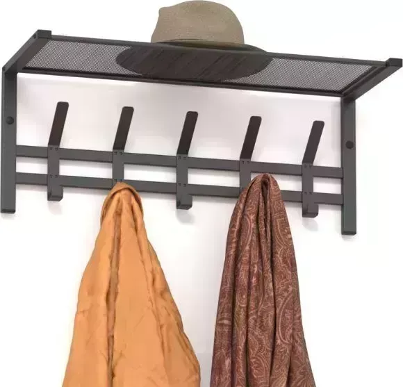 Вешалка ЗМИ с полкой "Торонто 21", hanger with shelf ВСПТ21 Графит