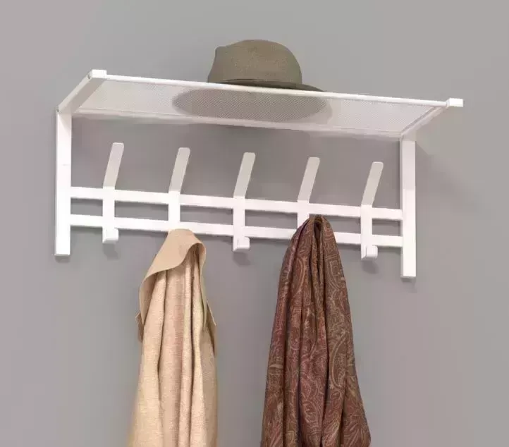 Вешалка ЗМИ с полкой "Торонто 21", hanger with shelf ВСПТ21 Белый