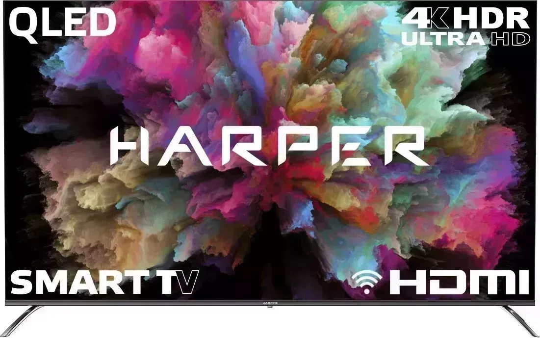 Телевизор HARPER 65Q850TS QLED-SMART Ultra Slim Безрамочный UHD SMART