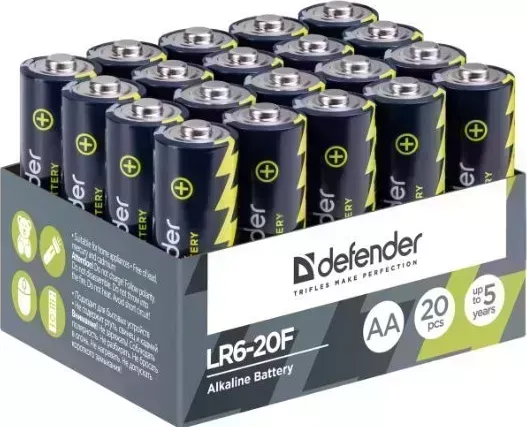 Батарейка DEFENDER (56014) LR6-20F AA, термоп. - 1