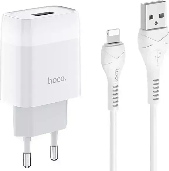 Кабель HOCO C72A "Glorious" 2.1A 1xUSB+ 8 Pin белый