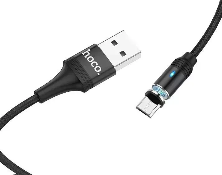 Кабель HOCO (6931474716712) U76 USB (m)-microUSB (m) 1.2M - черный