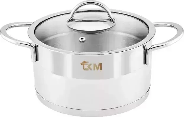 Кастрюля KM METAL CHEF КМ 1231 со стеклянной крышкой 18х10см 2,0 л