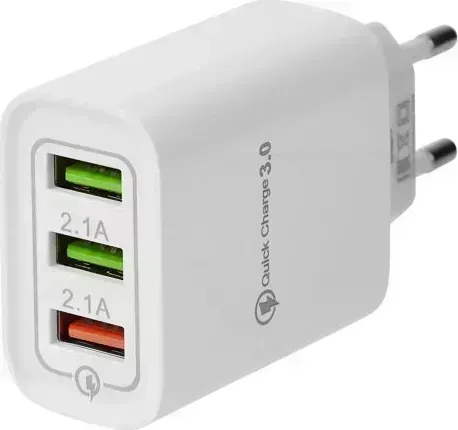 Сетевое зарядное устройство REXANT (16-0277) для iPhone/iPad 3 x USB, 5V, 3 А + 1 А + 1 А, белое