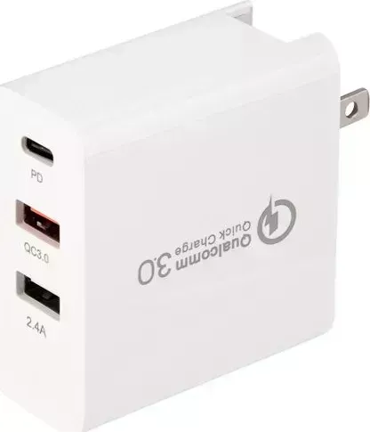 Сетевое зарядное устройство REXANT (18-2214) для iPhone/iPad 2xUSB+USB Type-С, переходник + адаптер, 48W белое