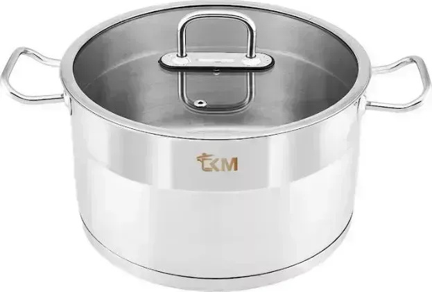 Кастрюля KM METAL PROFI КМ 1025 со стеклянной крышкой 24x14см 5,7л