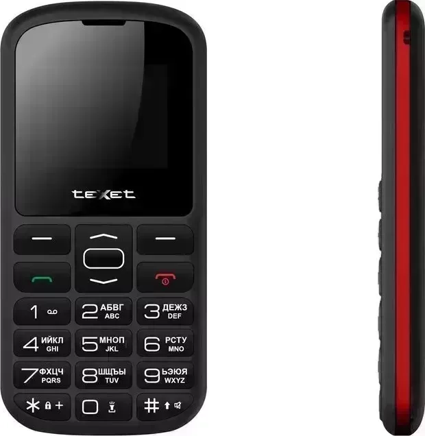 Мобильный телефон TEXET TM-B316 черный-красный
