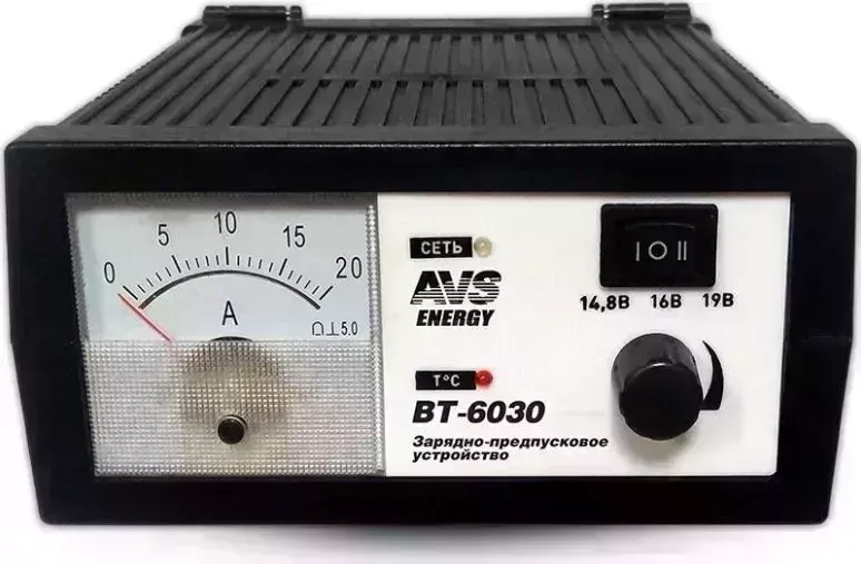 Зарядное устройство AVS BT-6030 для автомобильного аккумулятора (20A) 12V