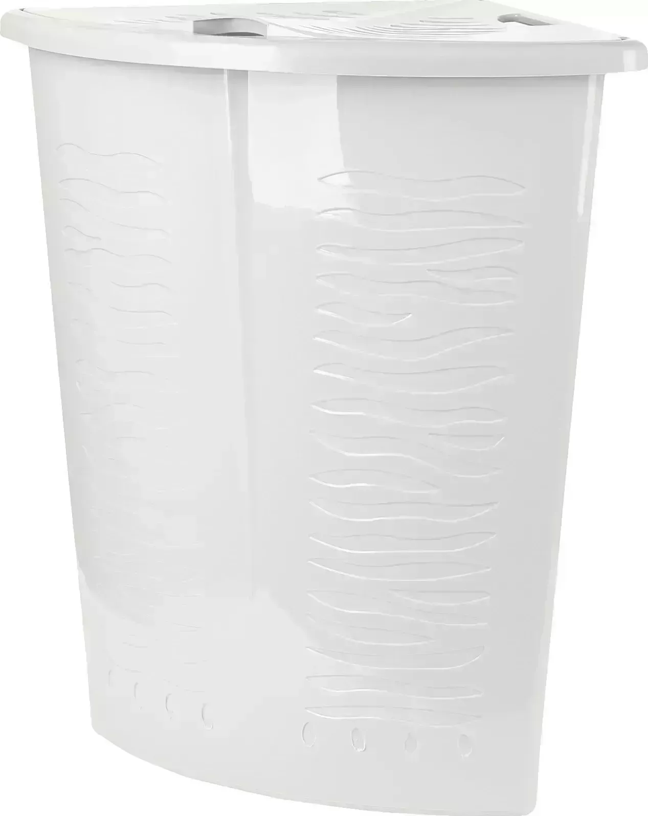 Корзина KEEPLEX KL170011048 Regular с откидной крышкой 40л угловая 50х37х54см белое облако