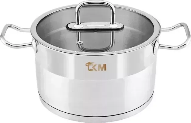 Кастрюля KM METAL PROFI КМ 1023 со стеклянной крышкой 20x12см 3,7 л