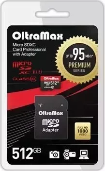 Карта памяти OLTRAMAX 512GB microSDXC Class 10