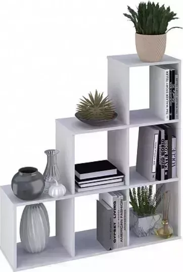 Стеллаж POLINI Home Smart Каскадный 6 секций, белый (1кор)