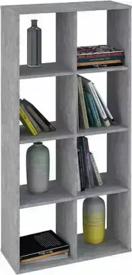 Стеллаж POLINI Home Smart Кубический 8 секции, бетон (1кор)