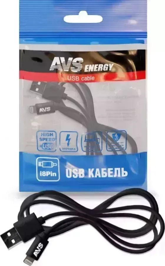 Кабель AVS IP-511 для iphone 5/6/7 (1м) (пакет)