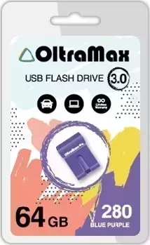 Флеш-накопитель OLTRAMAX OM-64GB-280-Blue Purple 3.0 флэш-накопитель