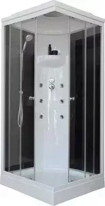 Душевая кабина Royal Bath 80х80х217 стекло черное/прозрачное (RB80HP3-BT)