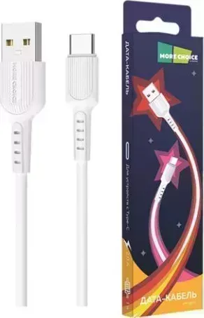 Кабель MORE CHOICE (4627151192918) K26a Дата- USB 2.0A для Type-C -1 м белый