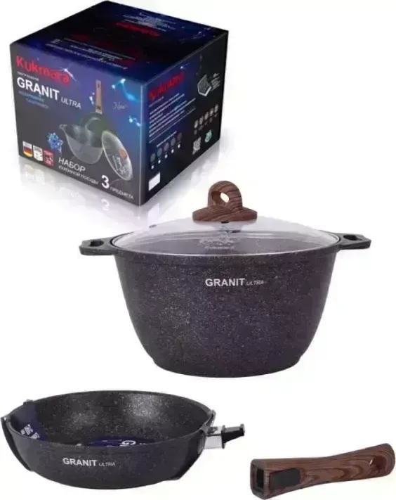 Набор посуды КУКМОР нкп18го №18 GRANIT ULTRA ORIGINAL а/пр