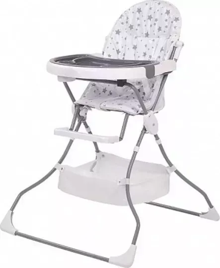 Стул для кормления POLINI ьчик kids 252 Звезды, белый-серый (1кор)