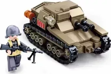 Конструктор SLUBAN M38-B0709 Вторая мировая война. Итальянская армия. Танк 183 дет.