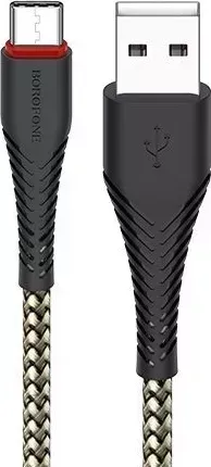 Кабель BOROFONE (6931474703491) BX25 USB-Type-C 3A 1M - черный