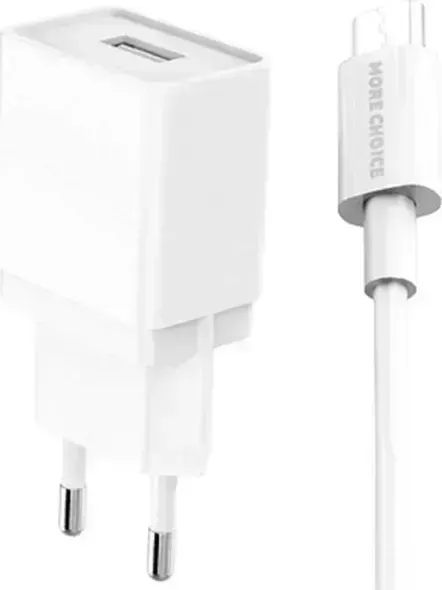 Сетевой адаптер MORE CHOICE (4627151190914) NC33m 1USB 1A для micro USB White