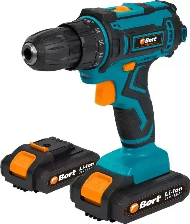 Дрель аккумуляторная BORT BAB-21x2Li-FDK (2x1,5Ah) -шуруповерт