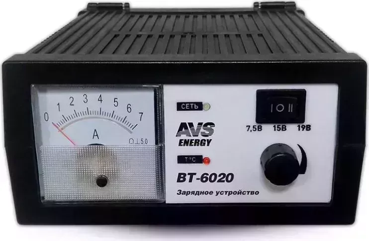 Зарядное устройство AVS BT-6020 для автомобильного аккумулятора (7A) 6/12V